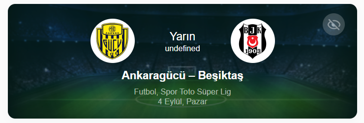 Ankaragücü Beşiktaş maçı canli izle